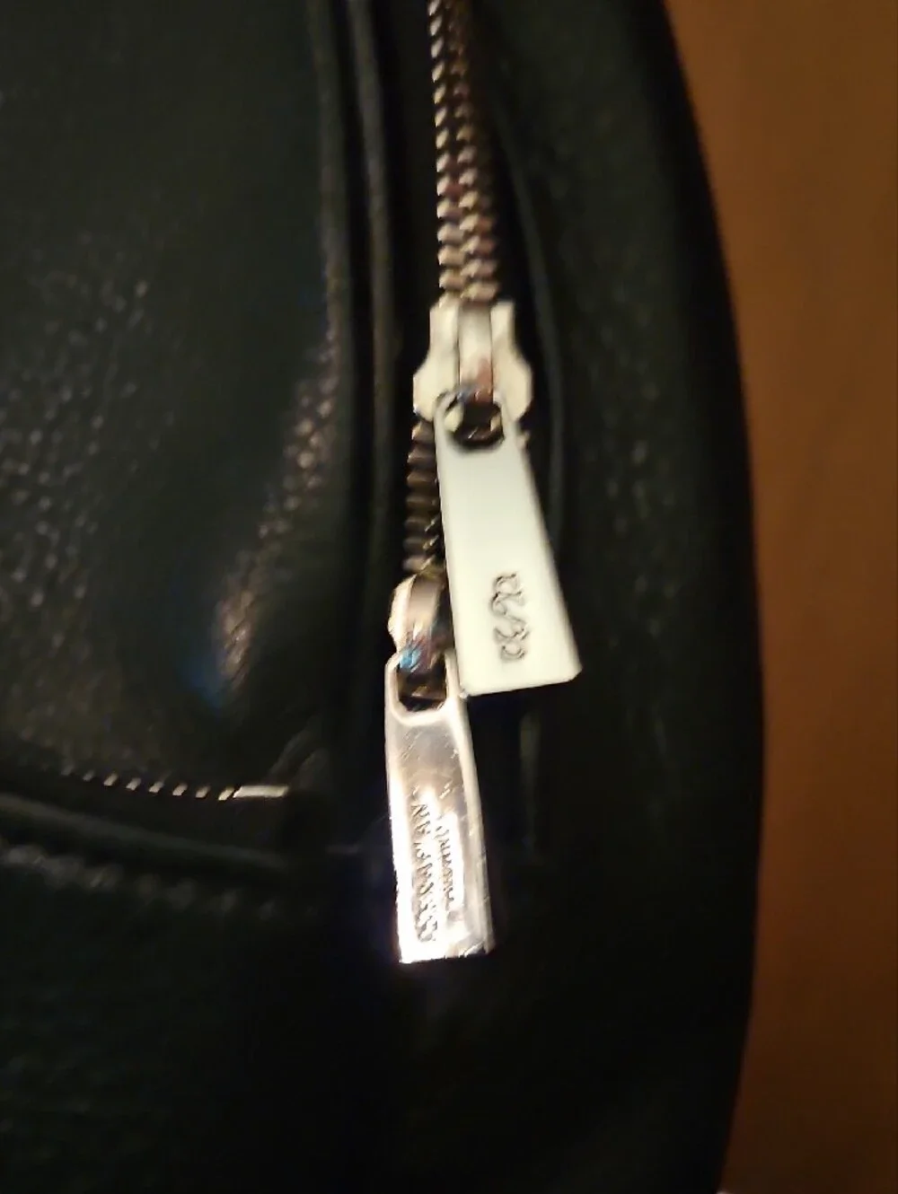 Serapian Black Pebbled Leather Backpack